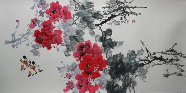 著名女画家李振淑-花鸟画